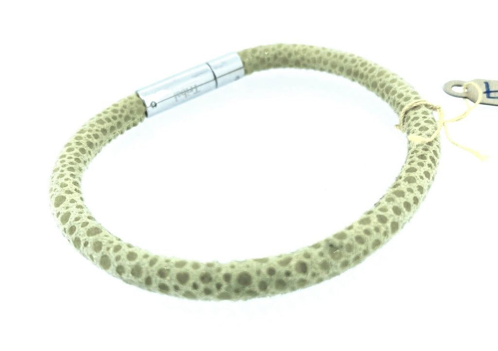 Tribal Leather and Stainless Steel Bracelet