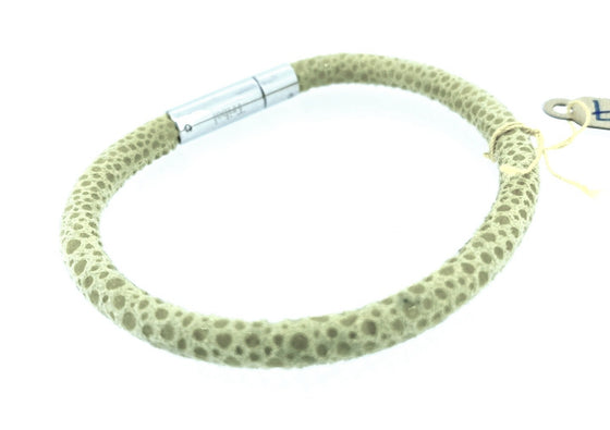 Tribal Leather and Stainless Steel Bracelet