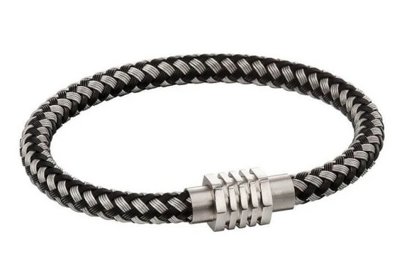 Fred Bennett – Woven Tube Stainless Steel Bracelet