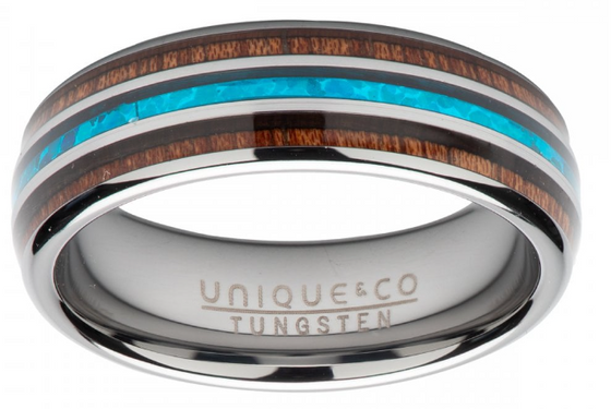 Unique - Mens Tungsten Ring