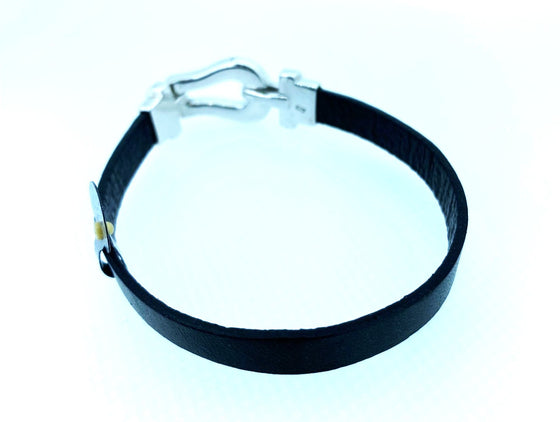 Tribal Leather and Silver Bracelet