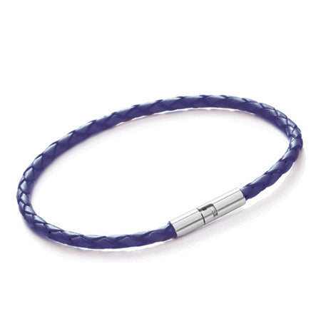 Tribal Leather and Stainless Steel Bracelet