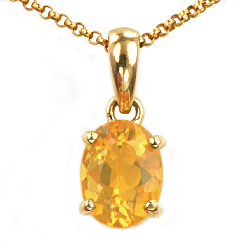 9ct Yellow Gold Citrine Pendant