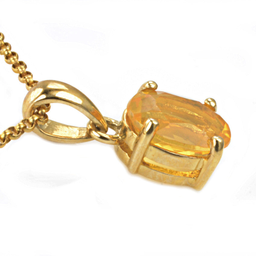 9ct Yellow Gold Citrine Pendant