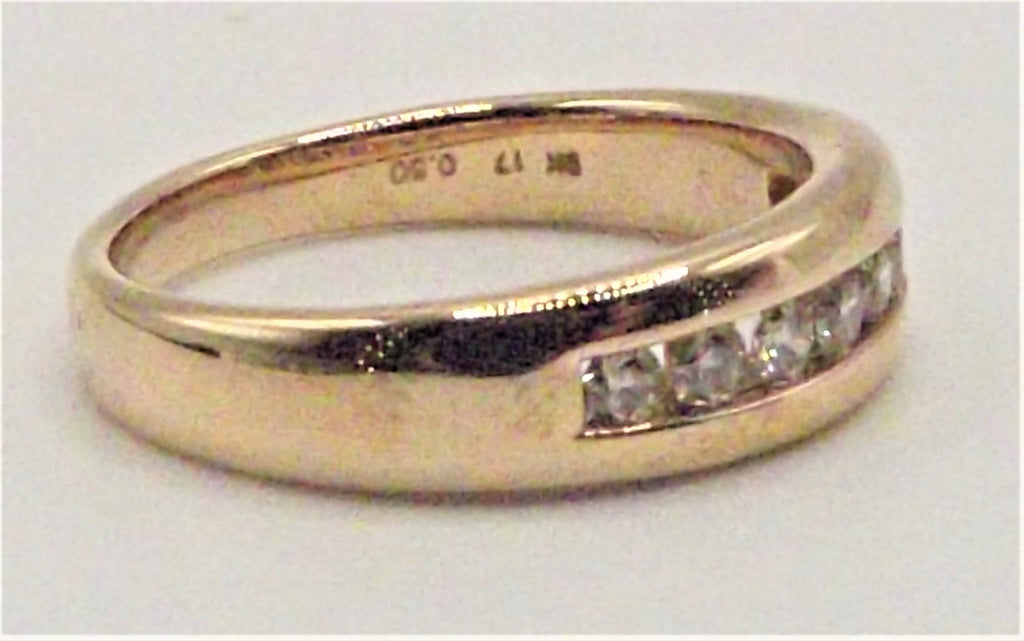 9 ct Yellow Gold channel set diamond ring 0.5 ct