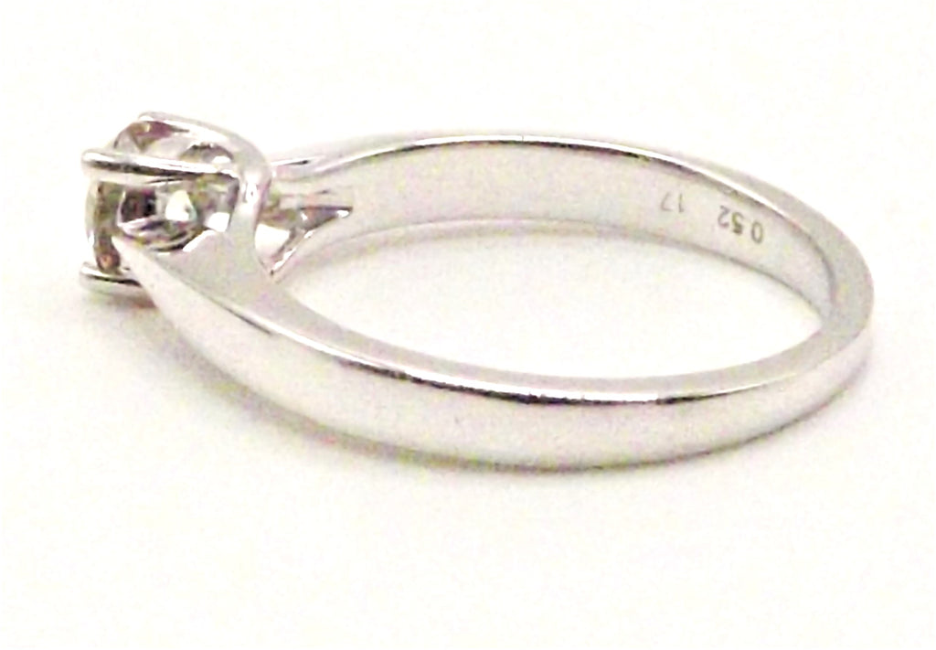 9 ct White Gold ring with 0.52 ct diamond solitaire