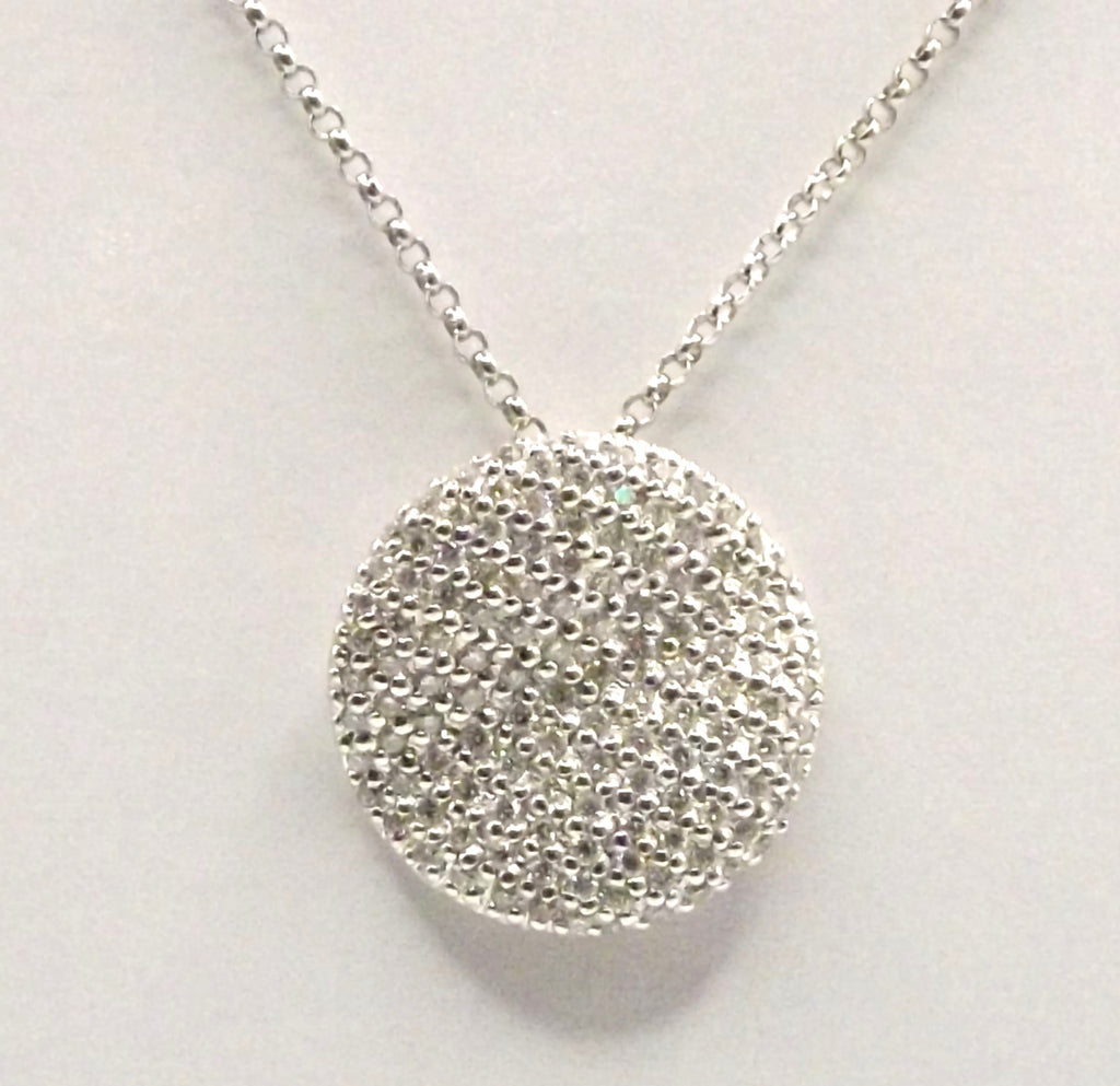18ct White Gold Pave Set with 0.48ct Total Diamonds