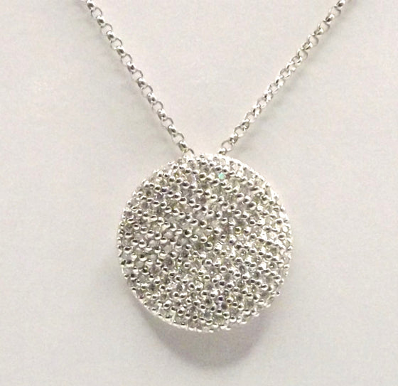 18ct White Gold Pave Set with 0.48ct Total Diamonds