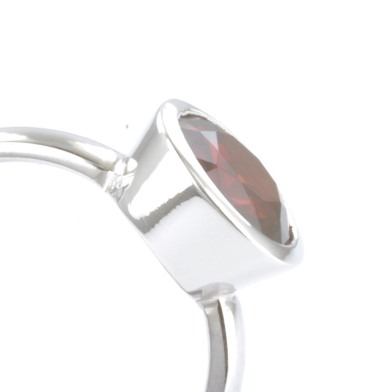 Palladium Garnet Solitaire