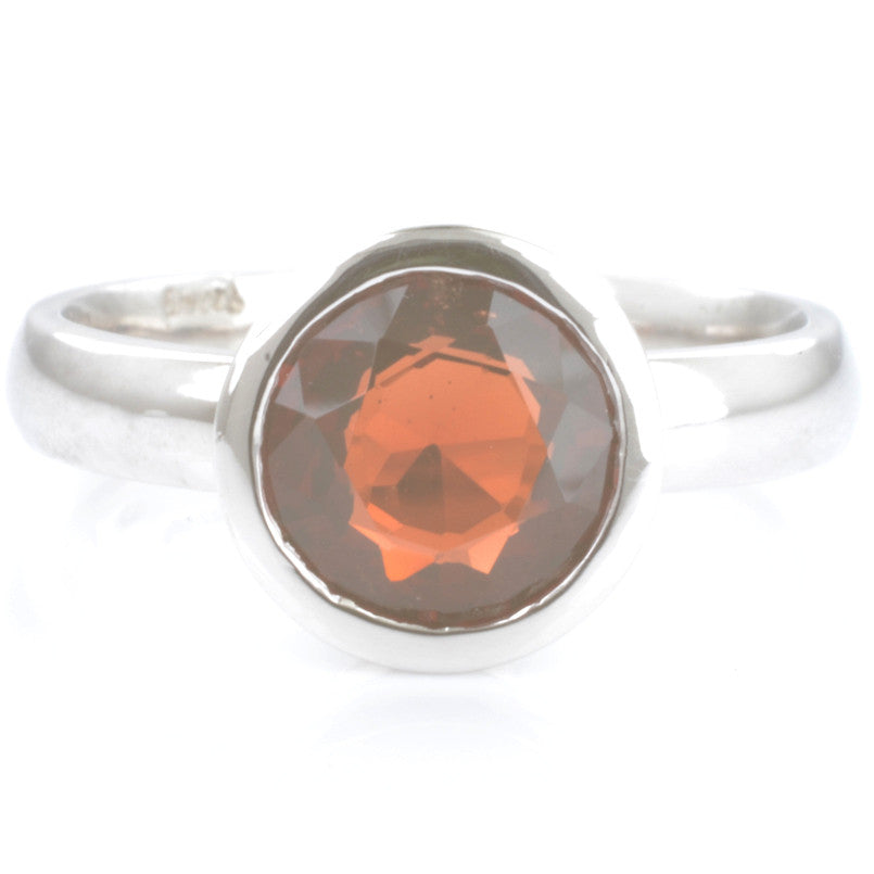 Palladium Garnet Solitaire